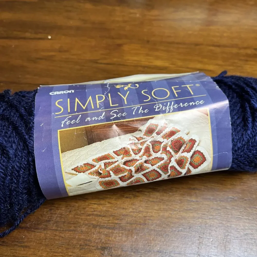 Lot of 6 Vintage Caron Yarn Skeins Various Colors Blue Neutral Green 4 New 2 Use